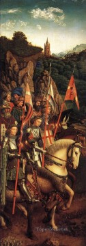  christ art - The Ghent Altarpiece The Soldiers of Christ Renaissance Jan van Eyck